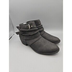 Sugar Womens Tik Tock Black  Ankle Boots Booties Strappy Size 7.5M
